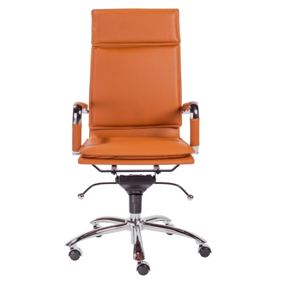 Euro Style Gunar Pro High Back Office Chair, Cognac, large