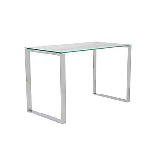 Euro Style Diego Desk, Clear, large