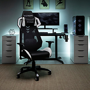 RESPAWN 200 Racing Style Gaming Chair, White/Black, rollover