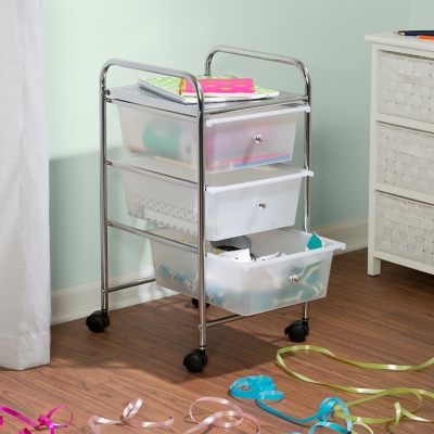 Honey-Can-Do 3-Drawer Rolling Storage Cart, , rollover
