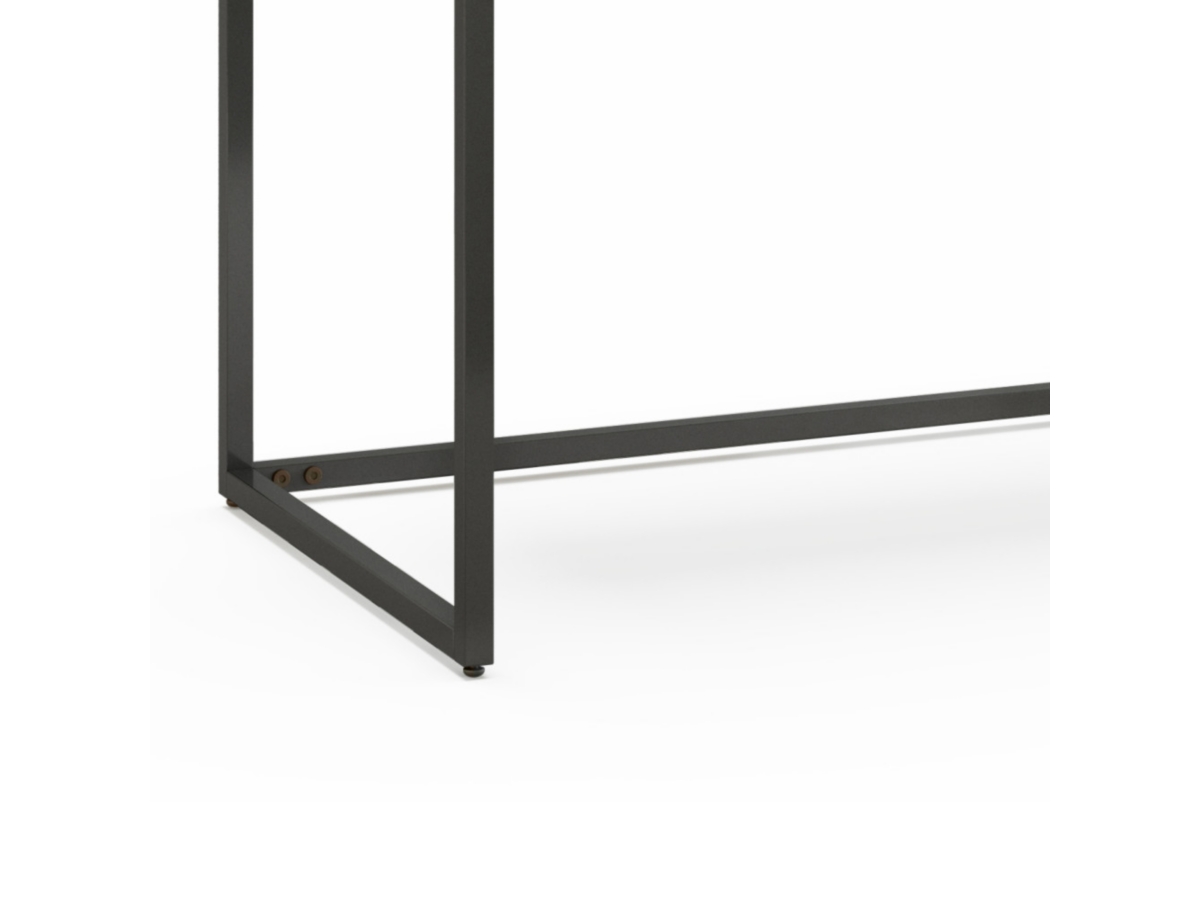 Simpli Home Ralston Solid Acacia Wood Modern Industrial 60" Writing Desk, Gray, large