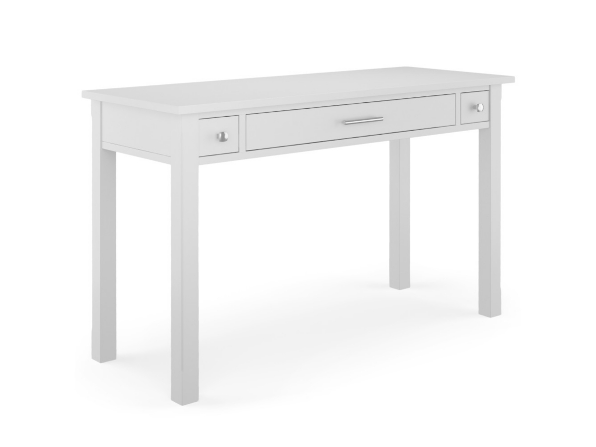Simpli Home Avalon Solid Wood Contemporary 47" Writing Desk, White, large