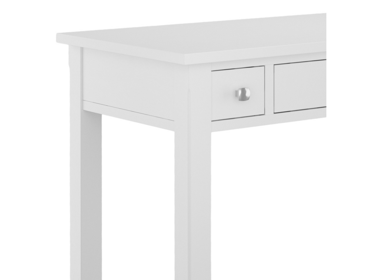 Simpli Home Avalon Solid Wood Contemporary 47" Writing Desk, White, large