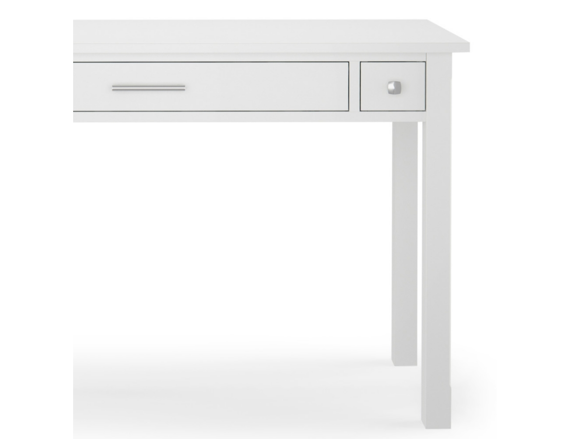Simpli Home Avalon Solid Wood Contemporary 47" Writing Desk, White, large