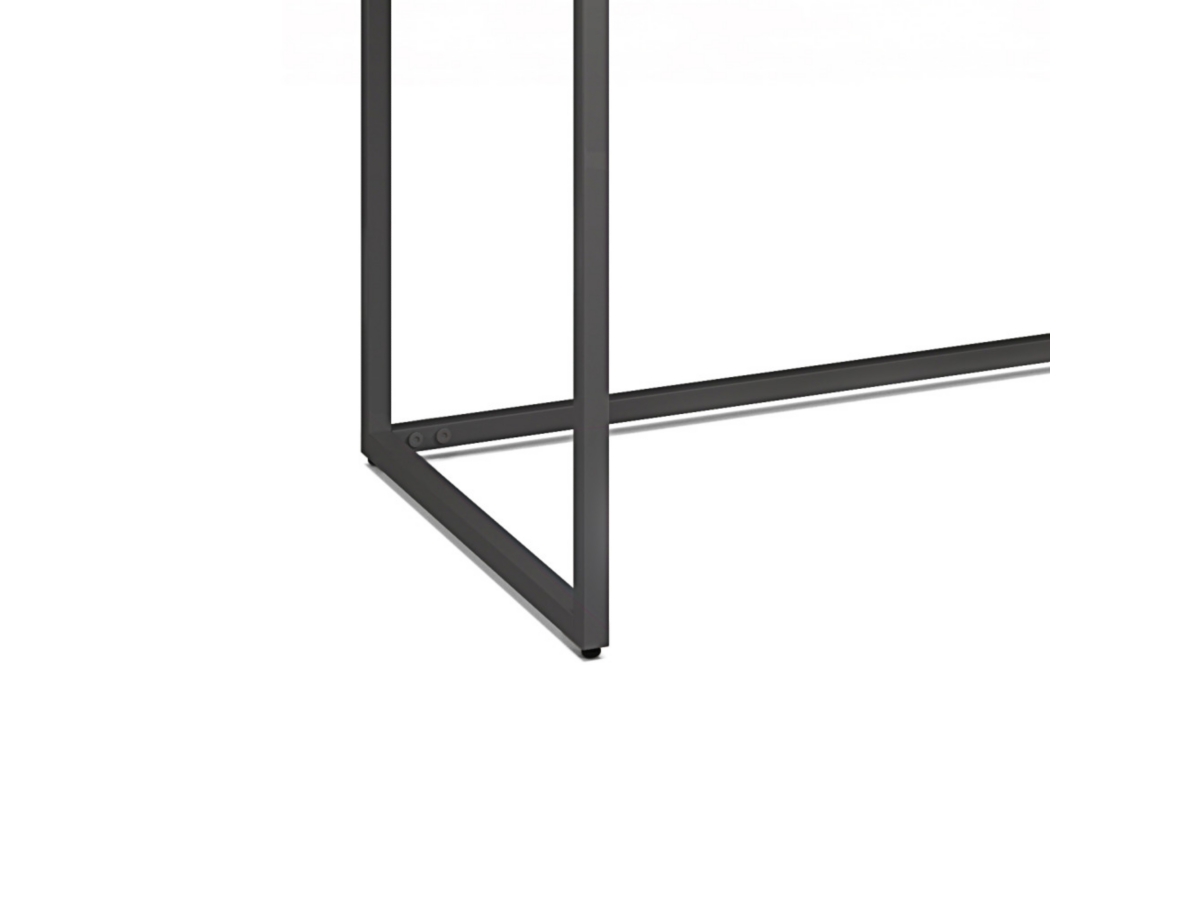 Simpli Home Ralston Solid Acacia Wood Modern Industrial 60" Writing Desk, Dark Brown, large