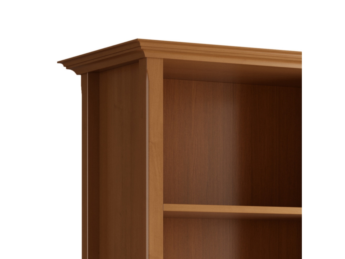 Simpli Home Amherst 5 Shelf Bookcase, Brown, large