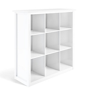 Simpli Home Artisan Contemporary 9 Cube Bookcase and Storage Unit, White, large
