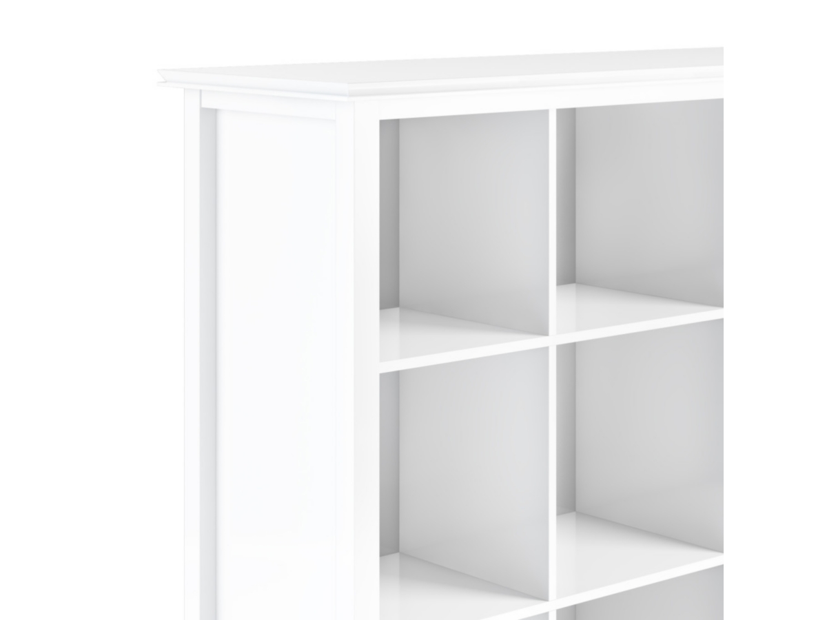 Simpli Home Artisan Contemporary 9 Cube Bookcase and Storage Unit, White, large