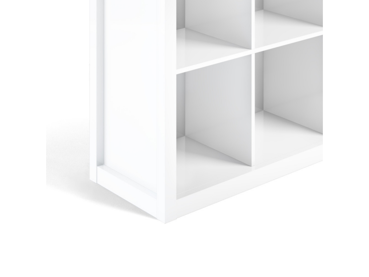 Simpli Home Artisan Contemporary 9 Cube Bookcase and Storage Unit, White, large