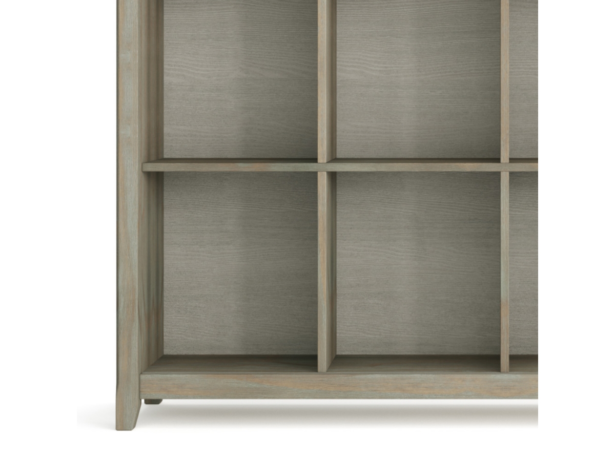 Simpli Home Acadian Rustic 12 Cube Storage, Gray, large