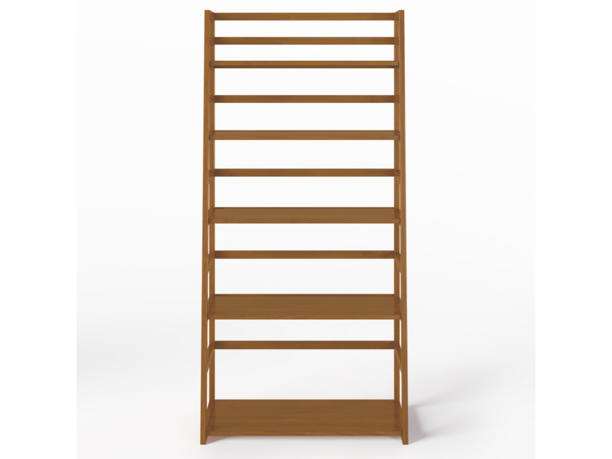 Simpli Home Acadian Ladder Shelf Bookcase | Ashley, image size:1200x900
