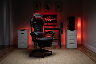 RESPAWN 110 Racing Style Gaming Chair with Footrest, Red, rollover