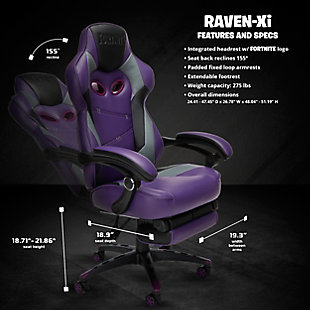 Ofm Fortnite Raven Xi Gaming Chair With Footrest Ashley Furniture Homestore