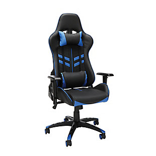 OFM Essentials Collection ESS-6065 Racing Style Gaming Chair, Blue, large