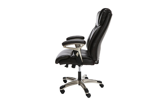 in Black OFM Essentials Collection Ergonomic High-Back Bonded Leather Executive Chair 