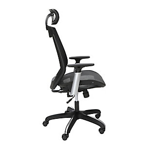The OFM Full Mesh Office Chair features a mesh seat and back that allow for maximum air circulation for a cool and comfortable task chair experience that works in any office climate. The office chair has height-adjustable arms and adjustable lumbar support that helps alleviate pressure, provide comfort and allow for seat customization. The waterfall seat edge promotes better leg circulation by preventing pressure on the back of your thighs. The adjustable headrest tilts to provide support to the right spot and is easily adjustable for comfort throughout the day. The computer chair features sophisticated silvertone accents to add a decorative, designer touch. The desk chair comes with the usual ergonomic adjustments and features like swivel tilt, pneumatic height adjustment and a sturdy reinforced resin five-star base. This chair has been rigorously tested and has received a full BIFMA rating, which means that you are investing in a product that meets strict standards for performance. This multi-purpose chair features a 275 lb weight capacity and is backed by the OFM Limited Warranty.Full mesh seat and back | Height adjustable arms | Adjustable lumbar support | Waterfall seat edge promotes better leg circulation | Adjustable headrest | OFM Limited Warranty