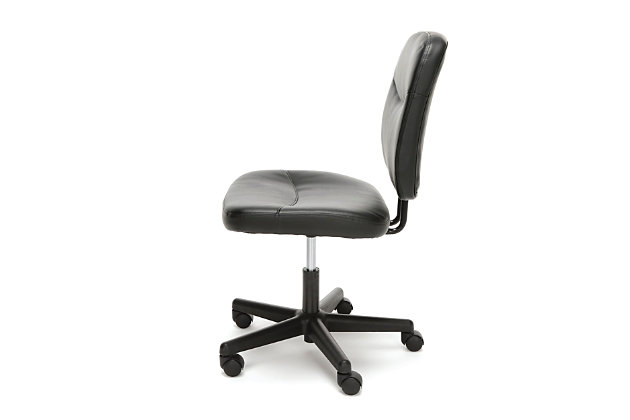Ofm Essentials Collection Ess 6005, Armless Leather Desk Chair