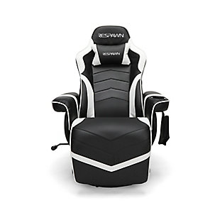 Ready to take your gaming to the next level? RESPAWN® has the perfect seating solution for the console gamer who craves an extra level of comfort. The RESPAWN-900 Racing Style Gaming Recliner, Reclining Gaming Chair, in Blue, helps you win while relaxing in style. The gaming recliner features segmented padding that provides all-day gaming comfort with a headrest pillow to keep your spine aligned. There's even a built-in cup holder, in the left arm, to make hydrating easy and convenient and a removable side pouch to keep game controllers and headphones at an arm’s length away. The chair and footrest are a continuous unit, which eliminates traditional recliner gaps for wires to get caught when you collapse the footrest. The back reclines 135-degrees and moves independent of the extendible footrest, and vice versa, to provide freedom of choice in how you sit. The pedestal base provides sturdy support so you can recline and extend the footrest with confidence. The recliner swivels 360 degrees and holds users up to 275 lb. An award-nominated brand, RESPAWN is committed to your satisfaction and covers this desk with our RESPAWN Limited Warranty. Sure, you can level up without this comfy gaming recliner, but why would you want to? Rest comfortably, and assured, because the chair is covered by the RESPAWN Limited Warranty. Game on!Segmented padding and a headrest pillow provide comfort | Built-in cup holder on left arm | Back recline and footrest operate independent from each other | The independent back reclines 135-degrees | Chair and footrest are a continuous surface unit | RESPAWN Limited Warranty