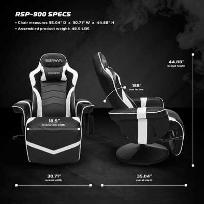 900 racing style online gaming recliner