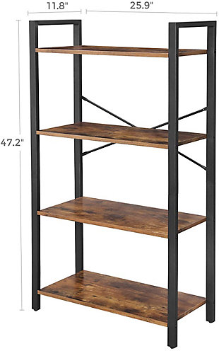 4 Tier Industrial Storage Shelving, Ashley Furniture Industrial Bookcase