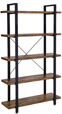 Industrial Bookcase Off 63, Yorktown 66 75 5 Shelf Industrial Bookcase Brown Christopher Knight Home