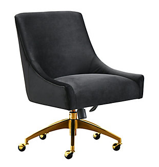 TOV Furniture Beatrix Black Office Swivel Chair, , large