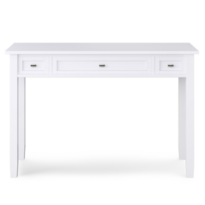 Warm Shaker Solid Wood 48" Writing Office Desk, White, large