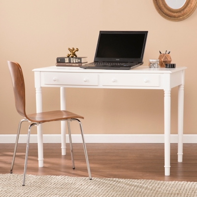 Southern Enterprises Furniture Penny 2-Drawer Writing Desk, White