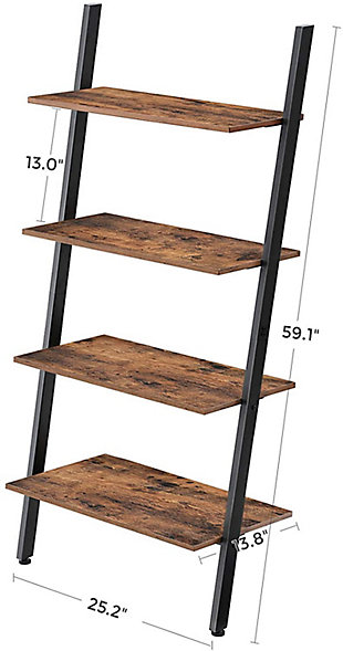 Industrial 4 Tier Ladder Bookshelf, Ashley Furniture Shelves