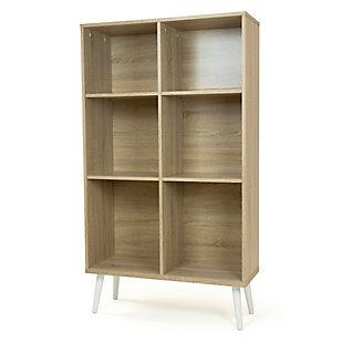 Storage Bookcase with Adjustable Shelving, Beige, large