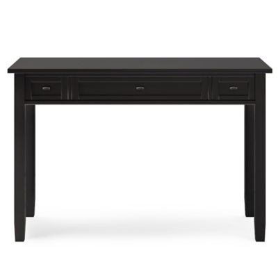Warm Shaker Solid Wood Rustic 48" Writing Office Desk, Brown, large