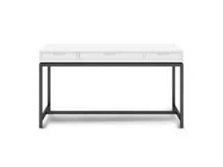 Banting SOLID HARDWOOD Industrial 60 inch Wide Desk in White
