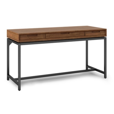 Hollander SOLID WOOD Contemporary 60 inch Wide Desk in Medium Saddle Brown