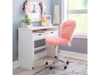Faux Fur Armless Office Chair