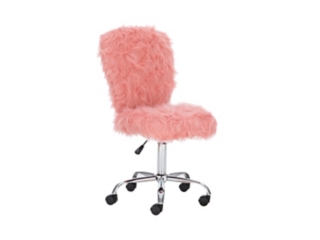 Faux Fur Armless Office Chair