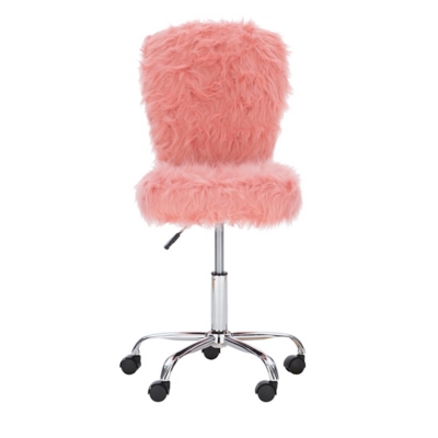 Light pink best sale fluffy chair