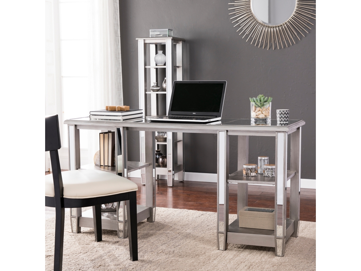 Southern Enterprises Furniture Mysti Mirrored Desk | Ashley