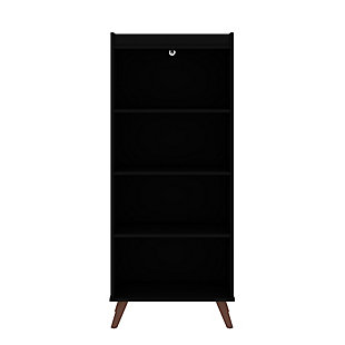 Hampton 4-Tier Bookcase, Black, large