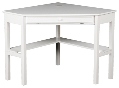 Meg Corner Computer Desk, White, large