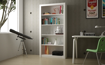 Olinda Bookcase, White, large