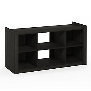 Furinno Fowler Multipurpose TV Stand Bookshelves, Espresso, large