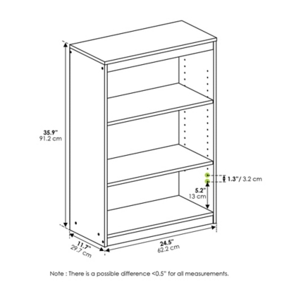 Furinno 3 deals tier bookcase