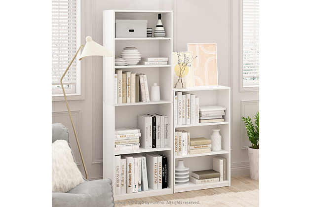 FURINNO Jaya 3 Tier Shelf Bookcase Storage Wood Furniture Adjustable Shelves New 