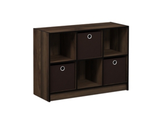 Furinno Basic Bookcase Storage with Bins