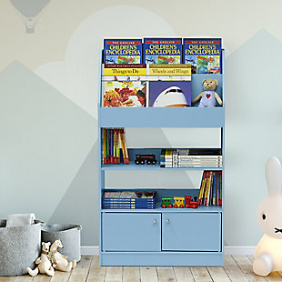 Furinno Lova Magazine/Bookshelf with Storage Cabinet, , rollover