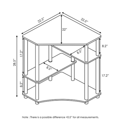 Furinno turn-n-tube computer 2025 desk