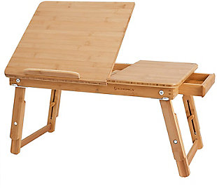Vasagle 22" x 14" Bamboo Finish Laptop Desk, , large