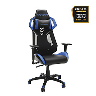 When the game heats up, stay calm and cool with the RESPAWN® 200 mesh back gaming chair, in Blue. Featuring an innovative mesh backing, with a bonded leather seat, the RSP-200 helps keep you cool with maximum breathability. The tilt and lift controls are located to the right, beneath the seat base, and the gaming chair features tilt tension adjustment to control the speed of the 130-degree recline. The lumbar support is behind the mesh seat back and adjusts up and down, as well as pivots, allowing you to position it for the most comfort. The armrests are height adjustable and the seat can hold up to 275 lb. With 25 years of ergonomic workplace furniture experience, RESPAWN builds gaming furniture that is both durable and comfortable. An award-nominated brand, RESPAWN is committed to your satisfaction and covers this desk with our RESPAWN Limited Warranty. If you’re looking to stay cool, even during a heated match, the RSP-200 is your chair to pull off the win.GAMIFIED SEATING: A racecar-style gaming chair that provides luxury and comfort, whether it's used for intense gaming sessions and climbing to the top of the leaderboards or long work days. | ERGONOMIC COMFORT: This ergonomic chair has a steel tube frame design encased in molded foam which allows for highly-contoured support and an open back seat structure that allows for additional heat control. The adjustable headrest and pivoting lumbar support deliver comfort that lasts. | 4D ADJUSTABILITY: Find your optimal position by raising or lowering your chair, tweaking the height and depth of your armrests and reclining between 90 - 130 degrees with infinite angle lock. Full 360 degrees of swivel rotation enable dynamic movement. | PROFESSIONAL GRADE: Stay cool and in control. A reinforced mesh backing increases airflow to regulate body temperature and enable lightweight support. Use as a gamer chair or an office chair. Includes 275 pound weight capacity. | WE'VE GOT YOUR BACK: An award-nominated brand, RESPAWN is committed to your satisfaction and covers this video game chair with the RESPAWN Limited Warranty and dedicated, year-round representative support. | RESPAWN Limited Warranty