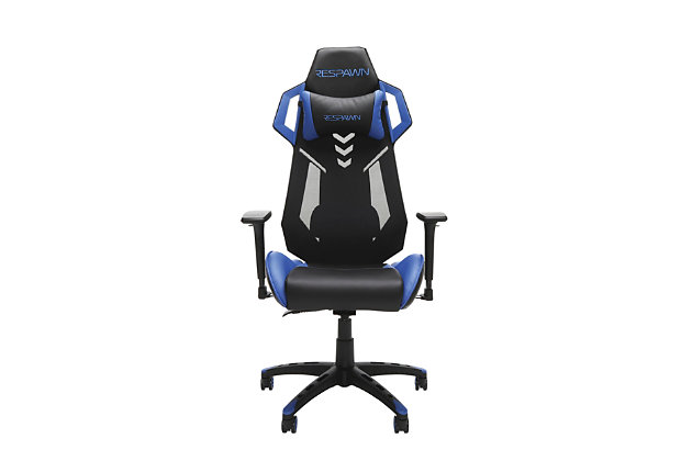 When the game heats up, stay calm and cool with the RESPAWN® 200 mesh back gaming chair, in Blue. Featuring an innovative mesh backing, with a bonded leather seat, the RSP-200 helps keep you cool with maximum breathability. The tilt and lift controls are located to the right, beneath the seat base, and the gaming chair features tilt tension adjustment to control the speed of the 130-degree recline. The lumbar support is behind the mesh seat back and adjusts up and down, as well as pivots, allowing you to position it for the most comfort. The armrests are height adjustable and the seat can hold up to 275 lb. With 25 years of ergonomic workplace furniture experience, RESPAWN builds gaming furniture that is both durable and comfortable. An award-nominated brand, RESPAWN is committed to your satisfaction and covers this desk with our RESPAWN Limited Warranty. If you’re looking to stay cool, even during a heated match, the RSP-200 is your chair to pull off the win.GAMIFIED SEATING: A racecar-style gaming chair that provides luxury and comfort, whether it's used for intense gaming sessions and climbing to the top of the leaderboards or long work days. | ERGONOMIC COMFORT: This ergonomic chair has a steel tube frame design encased in molded foam which allows for highly-contoured support and an open back seat structure that allows for additional heat control. The adjustable headrest and pivoting lumbar support deliver comfort that lasts. | 4D ADJUSTABILITY: Find your optimal position by raising or lowering your chair, tweaking the height and depth of your armrests and reclining between 90 - 130 degrees with infinite angle lock. Full 360 degrees of swivel rotation enable dynamic movement. | PROFESSIONAL GRADE: Stay cool and in control. A reinforced mesh backing increases airflow to regulate body temperature and enable lightweight support. Use as a gamer chair or an office chair. Includes 275 pound weight capacity. | WE'VE GOT YOUR BACK: An award-nominated brand, RESPAWN is committed to your satisfaction and covers this video game chair with the RESPAWN Limited Warranty and dedicated, year-round representative support. | RESPAWN Limited Warranty