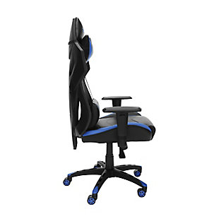 The RESPAWN® 205, in Blue, may seem like one of the most intense gaming chairs available but rest assured that it’s all cool when you sit down, thanks to its mesh back. By improving air circulation and airflow, the RSP-205 will keep you cool and collect in any intense situation. With ergonomically minded features like 130-degree tilt and 2D armrests, you can adjust this gaming chair to fit your needs. Tilt and lift controls are located beneath the seat, left and right respectively. The bonded leather seat offers support and comfort and holds up to 275 lb. The adjustable head and lumbar pillows let you control location for convenience. With 25 years of ergonomic workplace furniture experience, RESPAWN builds gaming furniture that is both durable and comfortable. An award-nominated brand, RESPAWN is committed to your satisfaction and covers this desk with our RESPAWN Limited Warranty. Online games can get intense, so arm yourself with this useful ergonomic gaming chair.GAMIFIED SEATING: A racecar-style gaming chair that provides luxury and comfort, whether it's used for intense gaming sessions and climbing to the top of the leaderboards or long work days. | ERGONOMIC COMFORT: This ergonomic chair has a steel tube frame design encased in molded foam which allows for highly-contoured support and an open back seat structure that allows for additional heat control. The adjustable headrest and lumbar support pillows deliver comfort that lasts. | 4D ADJUSTABILITY: Find your optimal position by raising or lowering your chair, tweaking the height of your armrests and reclining between 90 - 130 degrees with a 3 position tilt lock. Full 360 degrees of swivel rotation enable dynamic movement. | PROFESSIONAL GRADE: Stay cool and in control. A reinforced mesh backing increases airflow to regulate body temperature and enable lightweight support. Use as a gamer chair or an office chair. Includes 275 pound weight capacity. | WE'VE GOT YOUR BACK: An award-nominated brand, RESPAWN is committed to your satisfaction and covers this video game chair with the RESPAWN Limited Warranty and dedicated, year-round representative support. | RESPAWN Limited Warranty